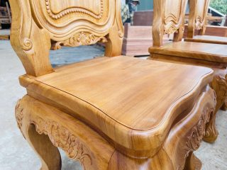 mặt ghế gỗ gõ đỏ dày 4p