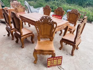 bàn ghế hoàng gia gỗ gõ đỏ