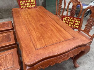 mẫu bàn ăn hoàng gia gỗ hương