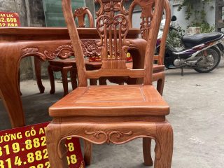 bộ bàn ăn 8 ghế louis hoàng gia
