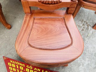 Bàn ăn tròn 6 ghế louis mẫu đồng hồ cổ điển gỗ hương đá (Anh Tài, Vĩnh Phúc) 15 mặt ngồi ghế đồng hồ