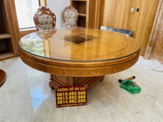 mẫu bàn ăn tròn đường kính 1m6