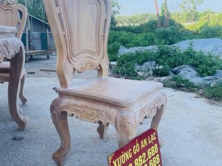 Bản mộc bộ bàn ăn hoàng gia 8 ghế louis gỗ gõ đỏ cao cấp (Chú Học, Vĩnh Phúc) 22 ghế louis hoàng gia hoa lá tây