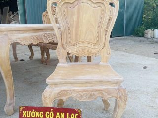 Bản mộc bộ bàn ăn hoàng gia 8 ghế louis gỗ gõ đỏ cao cấp (Chú Học, Vĩnh Phúc) 19 mẫu ghế louis hoàng gia vách trơn