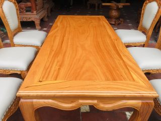 Bộ bàn ăn louis 6 ghế hoàng gia bọc đệm cao cấp (Anh Tuyên, Đà Nẵng) 14 mặt bàn khuôn 4 ván 2