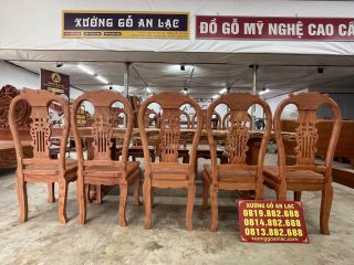 bộ bàn ăn 10 ghế cây đàn