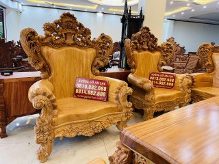 bàn ghế louis nguyên khối