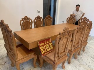 bàn ghế ăn gỗ gõ đỏ