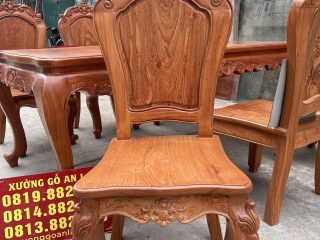 mẫu ghế louis gỗ hương đá