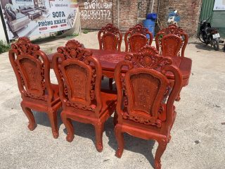 bộ bàn ăn hoàng gia tân cổ điển