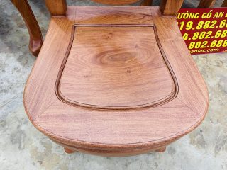 Mẫu bàn ăn hoàng gia 8 ghế louis cổ điển gỗ hương đá (Chị Nhi, Long Biên) 21 mặt ngồi ghế ăn louis