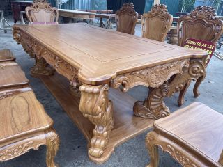 bàn ăn louis hoàng gia siêu vip