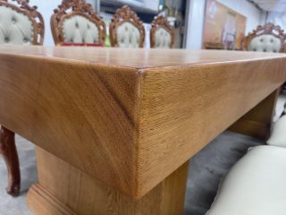 mặt bàn nguyên khối gỗ gõ đỏ