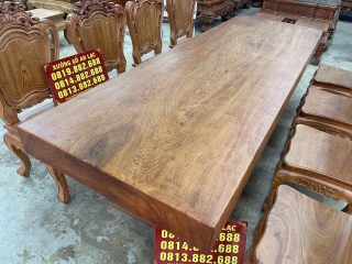 bàn ăn chữ nhật nguyên khối