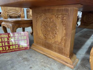 chân bàn nguyên khối dày 10p