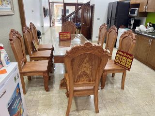 toàn cảnh bộ bàn ghế ăn louis