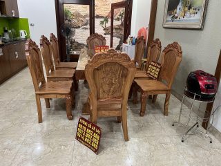 bộ bàn ăn 8 ghế sang trọng