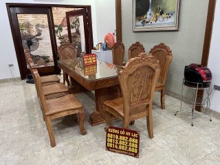 mẫu bàn ghế ăn louis hoàng gia