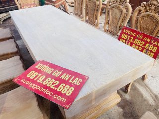 Bản mộc bàn ăn nguyên khối dày 15cm kết hợp 10 ghế hồng hạt đục 2 mặt gỗ gõ đỏ siêu vip (Anh Việt, Hà Nam) 14 bàn mộc bàn ăn nguyên khối