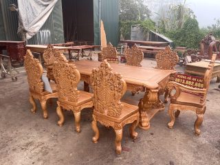 trọn bộ 8 ghế louis hoàng gia
