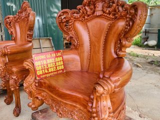 bộ đôi ghế đơn louis hoàng gia