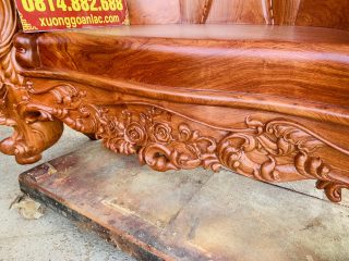 yếm ghế dày 5p chạm hoa lá tây