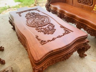 bàn trà hoàng gia chữ nhật lớn